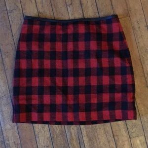 Madewell Checked Flannel Skirt